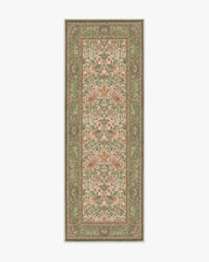 Strawberry Thief Sage & Rose Flatwoven Rug by Morris & Co.
