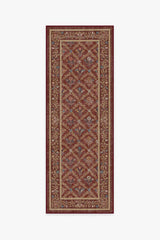 Bellflowers Amber Red Flatwoven Rug by Morris & Co.