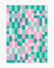 Building Blocks Pink & Green Rug