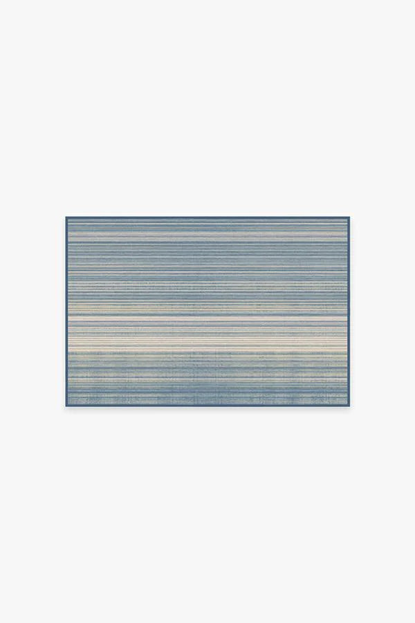 Coastal Linear Stripe Slate Flatwoven Rug