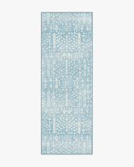 Palmetto Coastal Blue Flatwoven Rug by Gray Malin