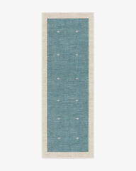 Luna Soft Teal Flatwoven Rug by goop