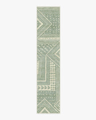 Bogolan Sage Rug by Malene Barnett