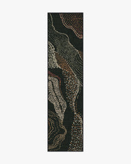 Adorned Black Multicolor Flatwoven Rug by Malene Barnett