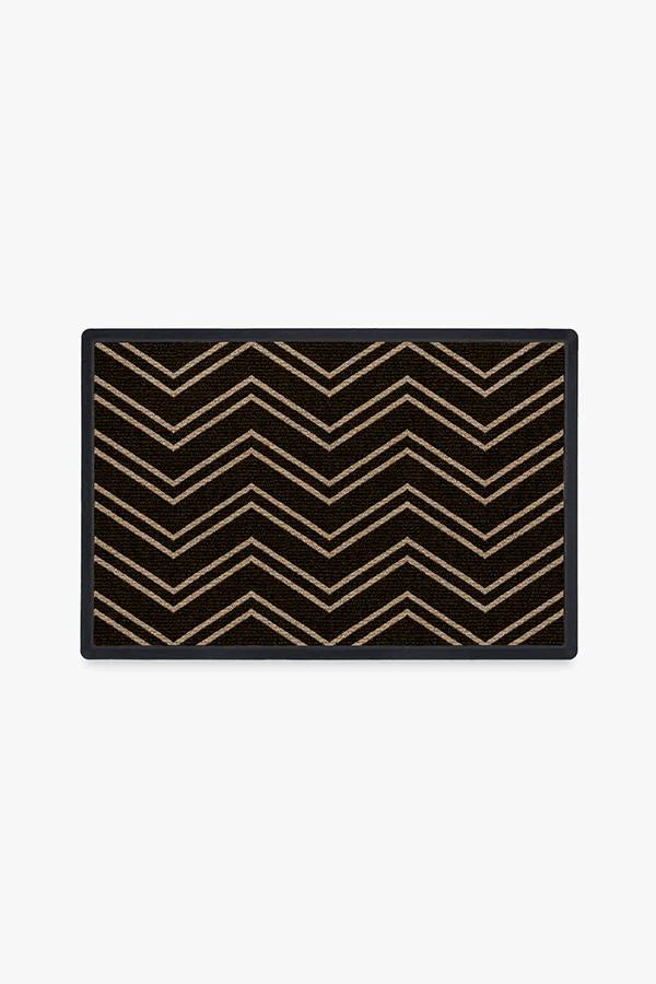 Chevron Black Doormat