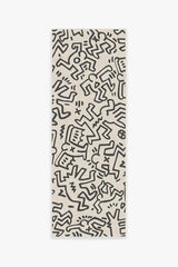 Block Party Black & Ivory Rug by Keith Haring