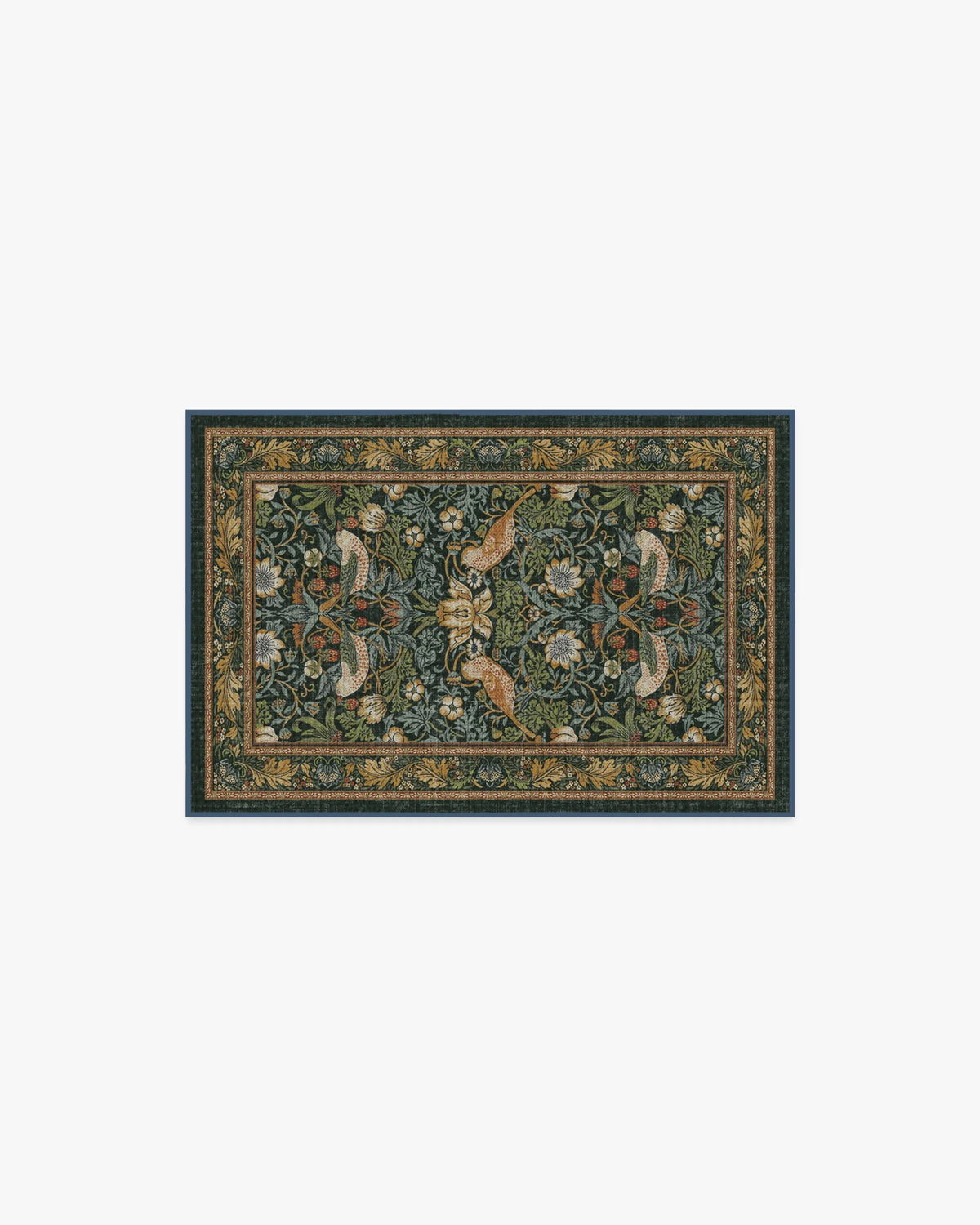 Strawberry Thief Indigo Rug by Morris & Co.