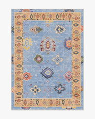 Mehr Soft Blue & Yellow Outdoor Rug