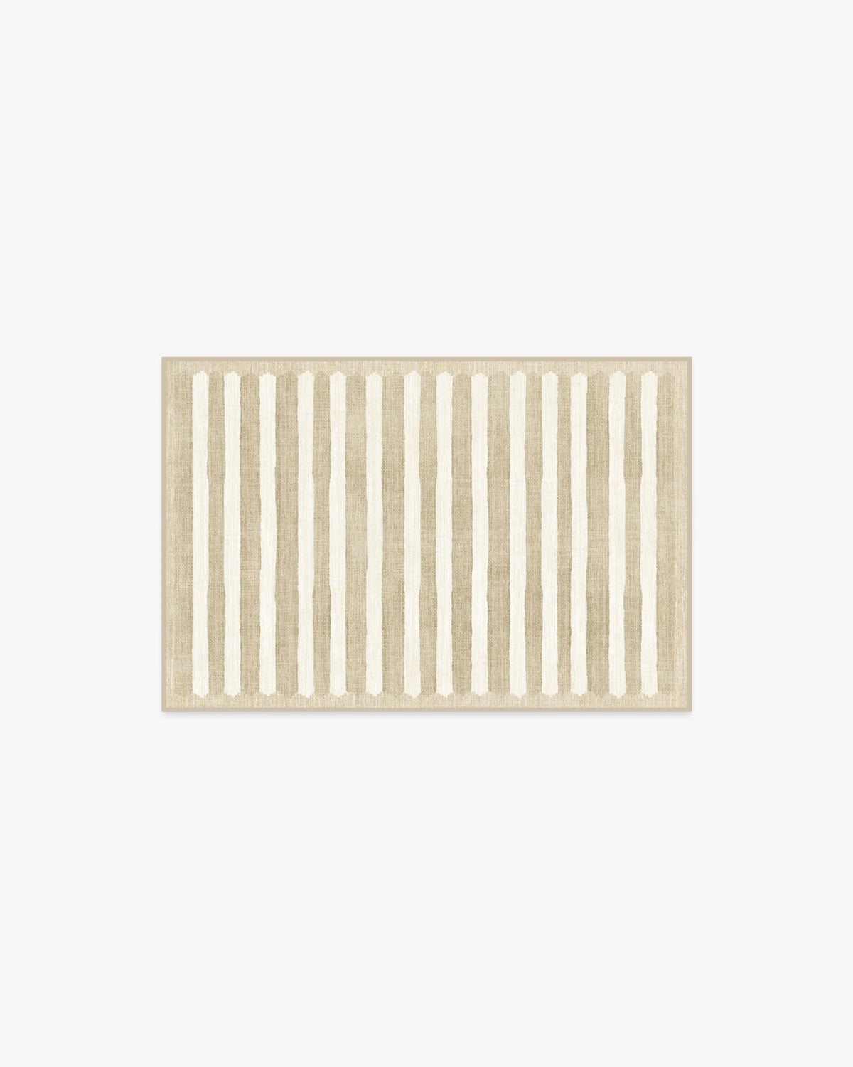 Elin Stripe Latte Cream Flatwoven Rug by goop