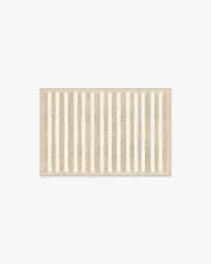 Elin Stripe Latte Cream Flatwoven Rug by goop