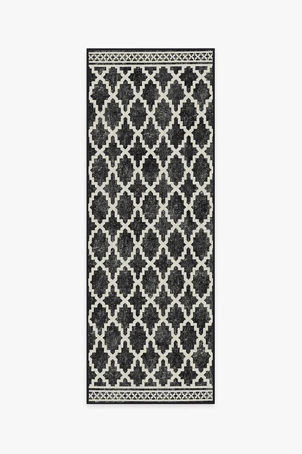 Cleo Trellis Black Outdoor Rug