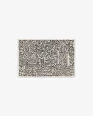 Freestyle Black & Ivory Rug by Keith Haring