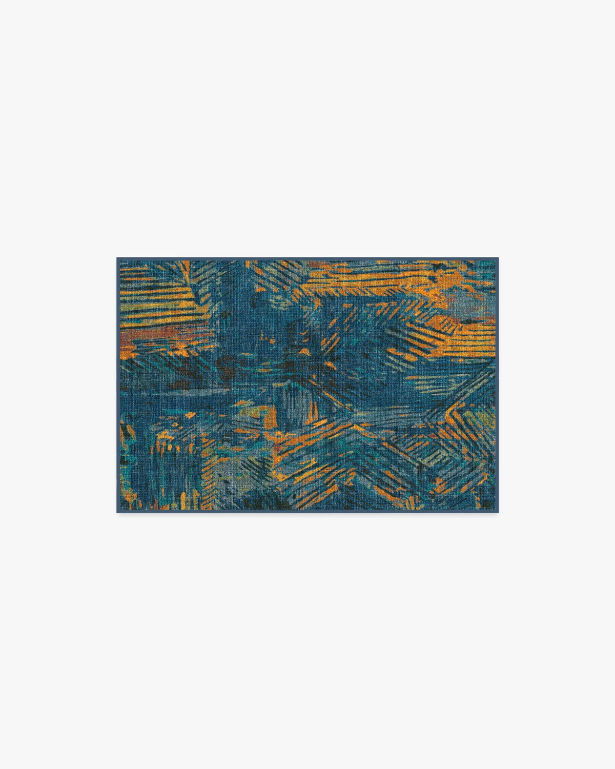 Sgraffito Royal Blue Rug by Malene Barnett