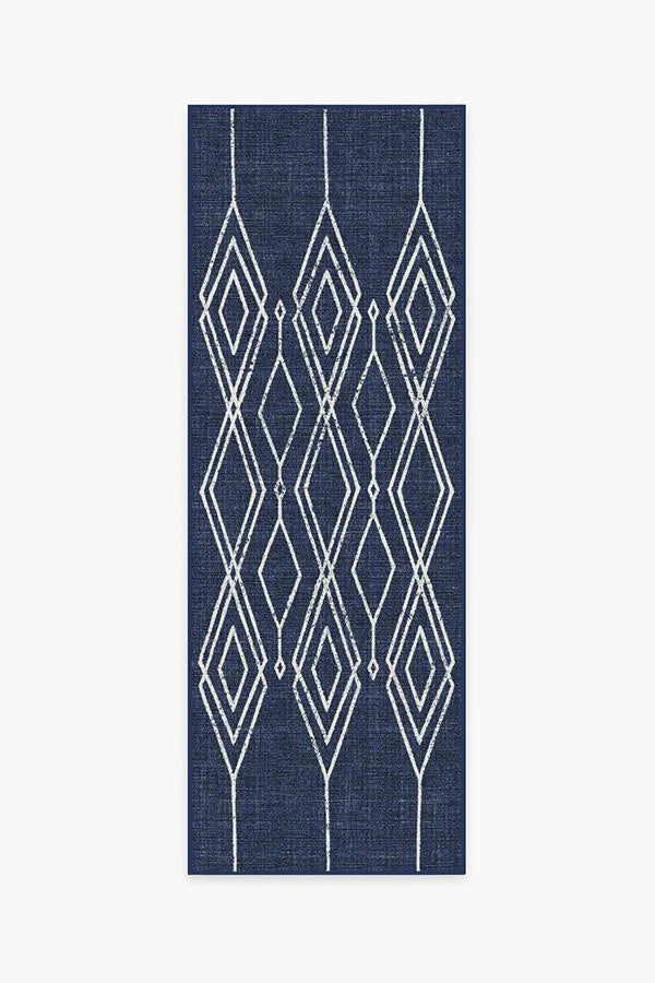 Gemma Lattice Royal Blue Outdoor Rug