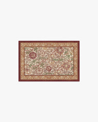 Pink & Rose Burgundy Flatwoven Rug by Morris & Co.