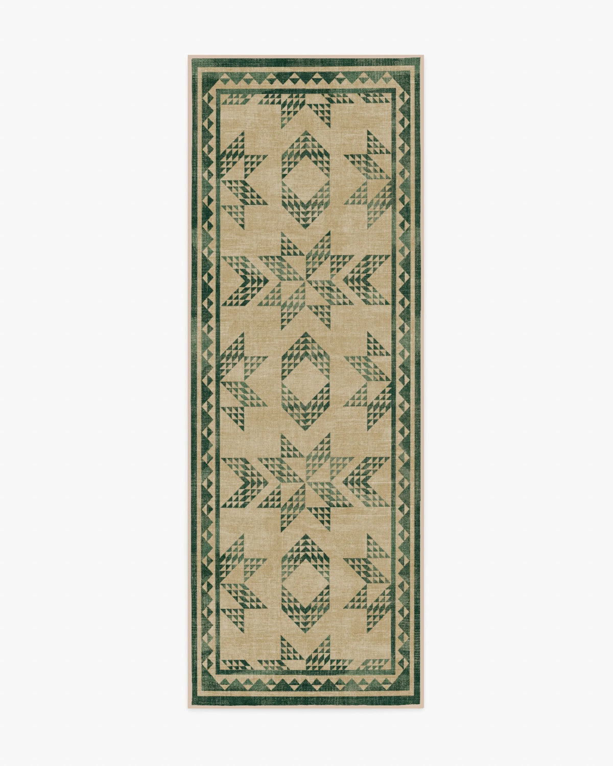 Louisa Tan & Green Rug