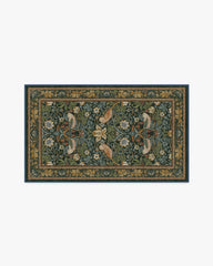 Strawberry Thief Indigo Flatwoven Rug by Morris & Co.