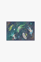 Dinosaurs in Space Flatwoven Rug