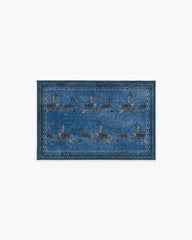 Zebras Blue Rug by Scalamandré