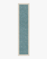 Luna Soft Teal Flatwoven Rug by goop