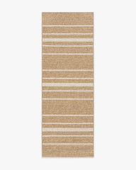 Arden Stripe Natural & Bleached Performance Weave Rug