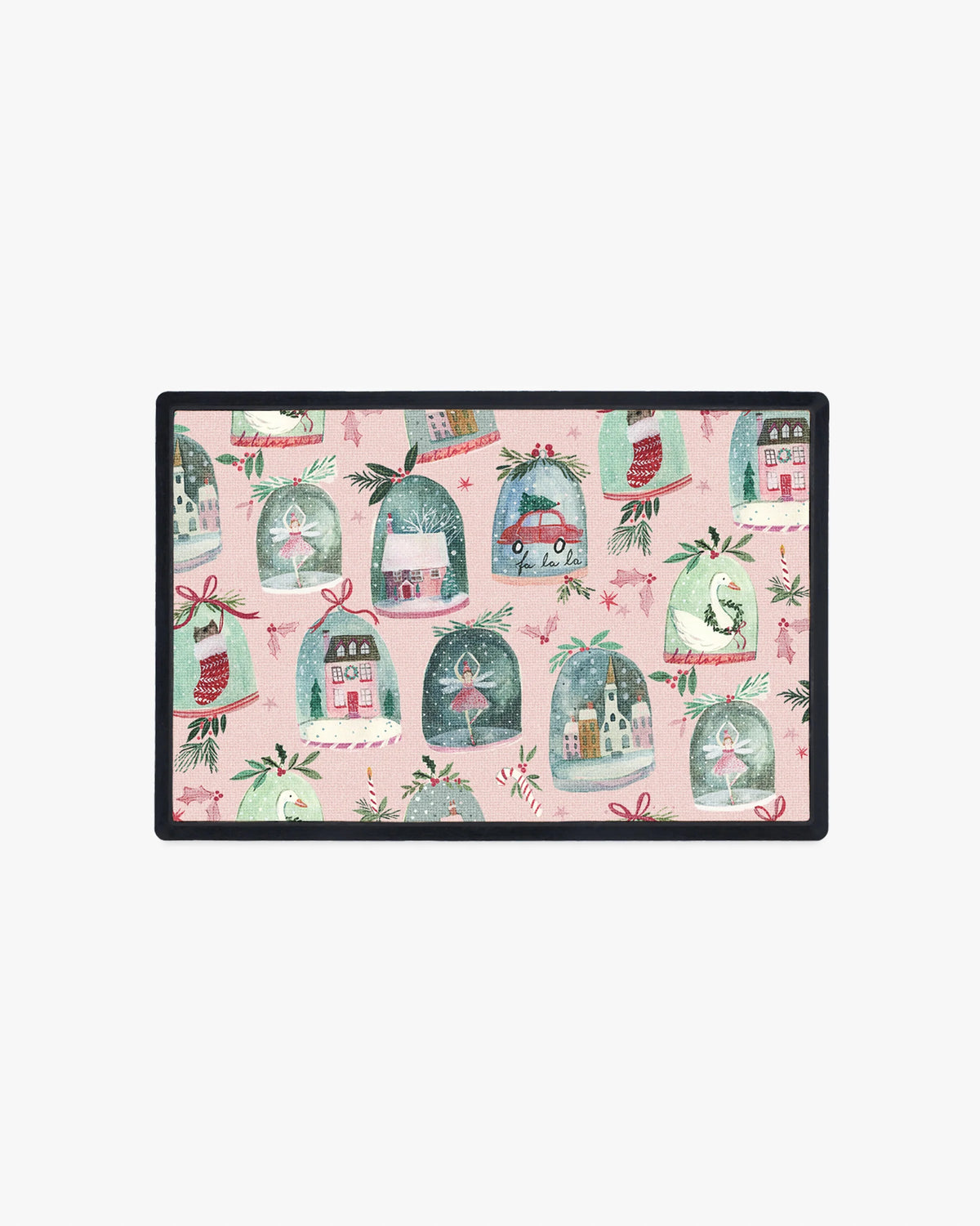 Snow Globes Pink Doormat