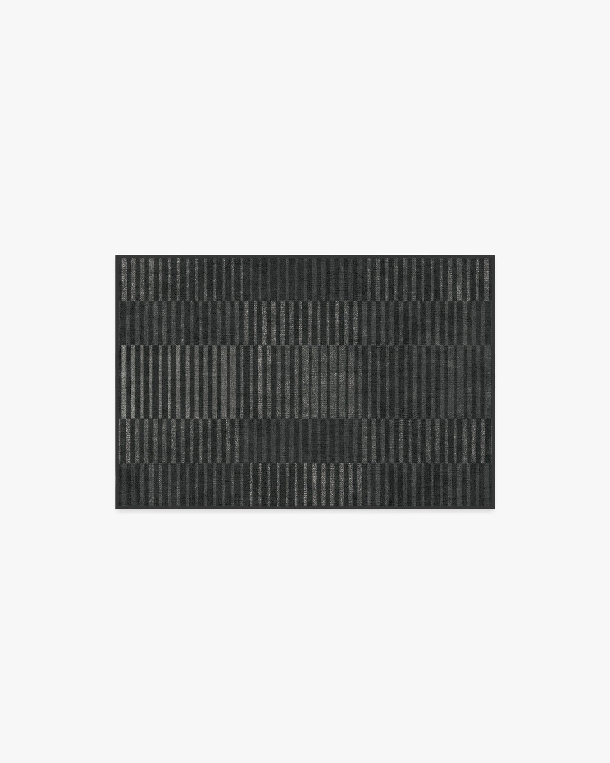 Shadow Stripe Charcoal Flatwoven Rug