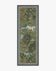 Owl & Willow Green Flatwoven Rug by Morris & Co.