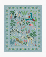 Jingle Jungle Slate Blue Rug by Iris Apfel