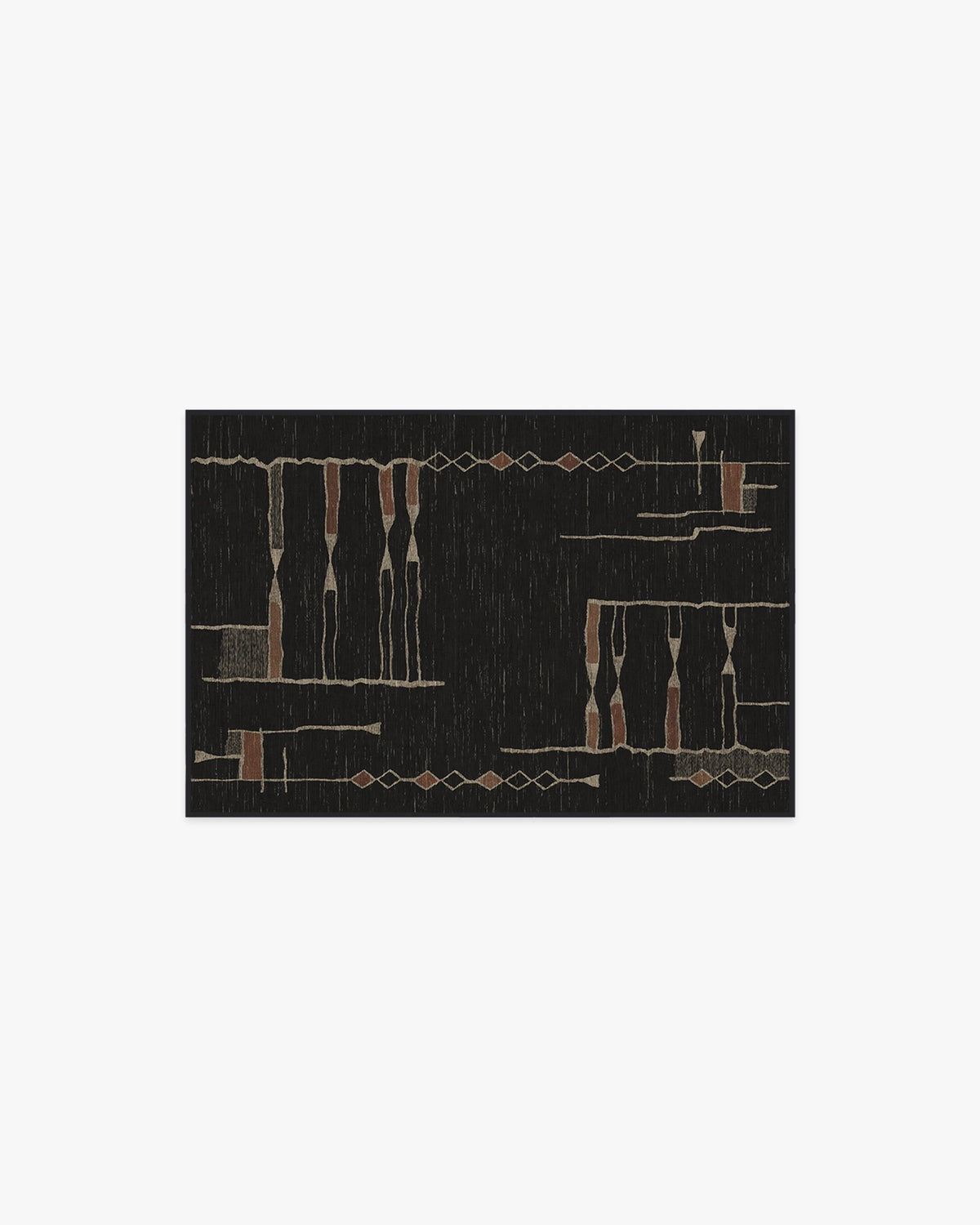 Nisa Ink Black Flatwoven Rug by Architectural Digest