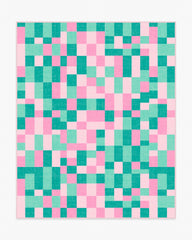 Building Blocks Pink & Green Rug