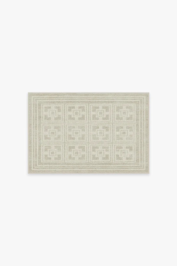 Palm Springs Ivory Stone Flatwoven Rug by Gray Malin