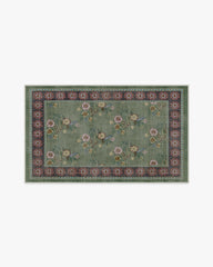 Pennywood Green & Pink Rug