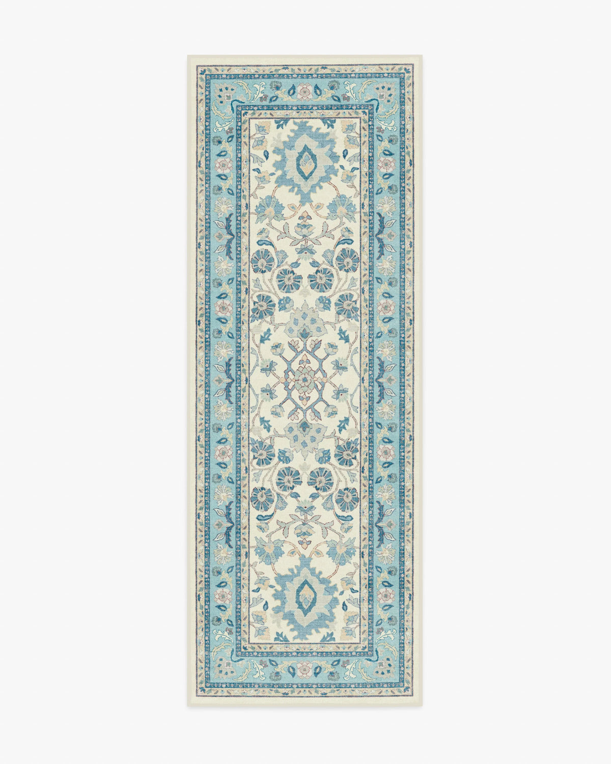 Calabria Cream & Light Blue Rug