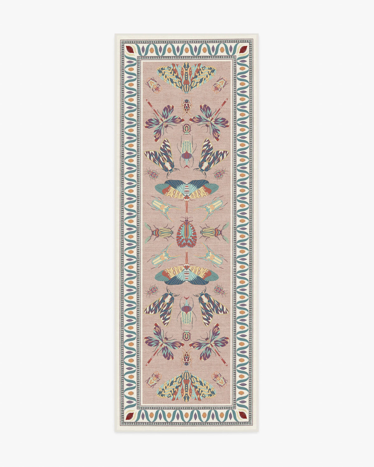 Flutterby Soft Rose Rug by Iris Apfel