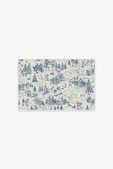 Winter Toile Blue Rug
