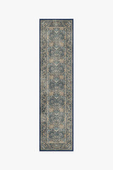 Honeysuckle & Tulip Indigo Flatwoven Rug by Morris & Co.