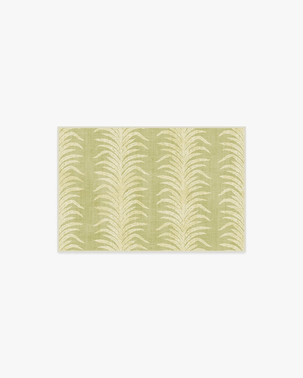 Tree Fern Matcha Green Flatwoven Rug by Sanderson