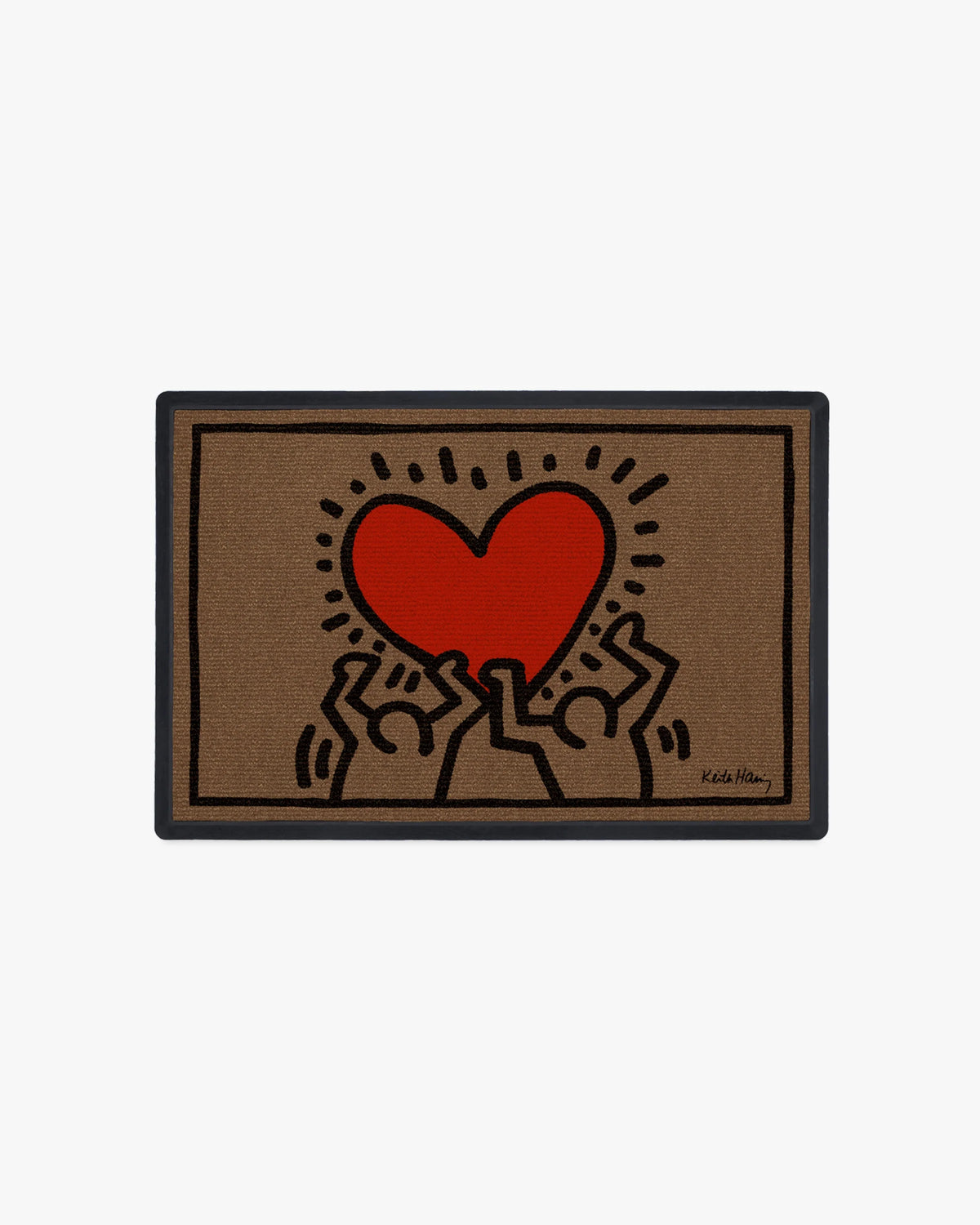 Holding Heart Doormat by Keith Haring