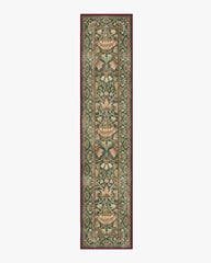 Lodden Soft Evergreen & Gold Flatwoven Rug by Morris & Co.