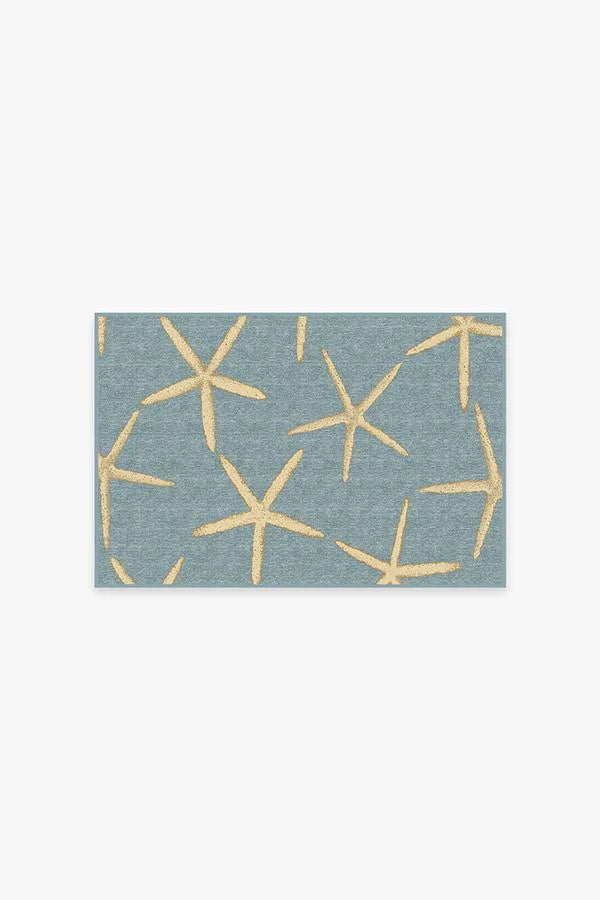 Starfish Pale Blue Flatwoven Rug