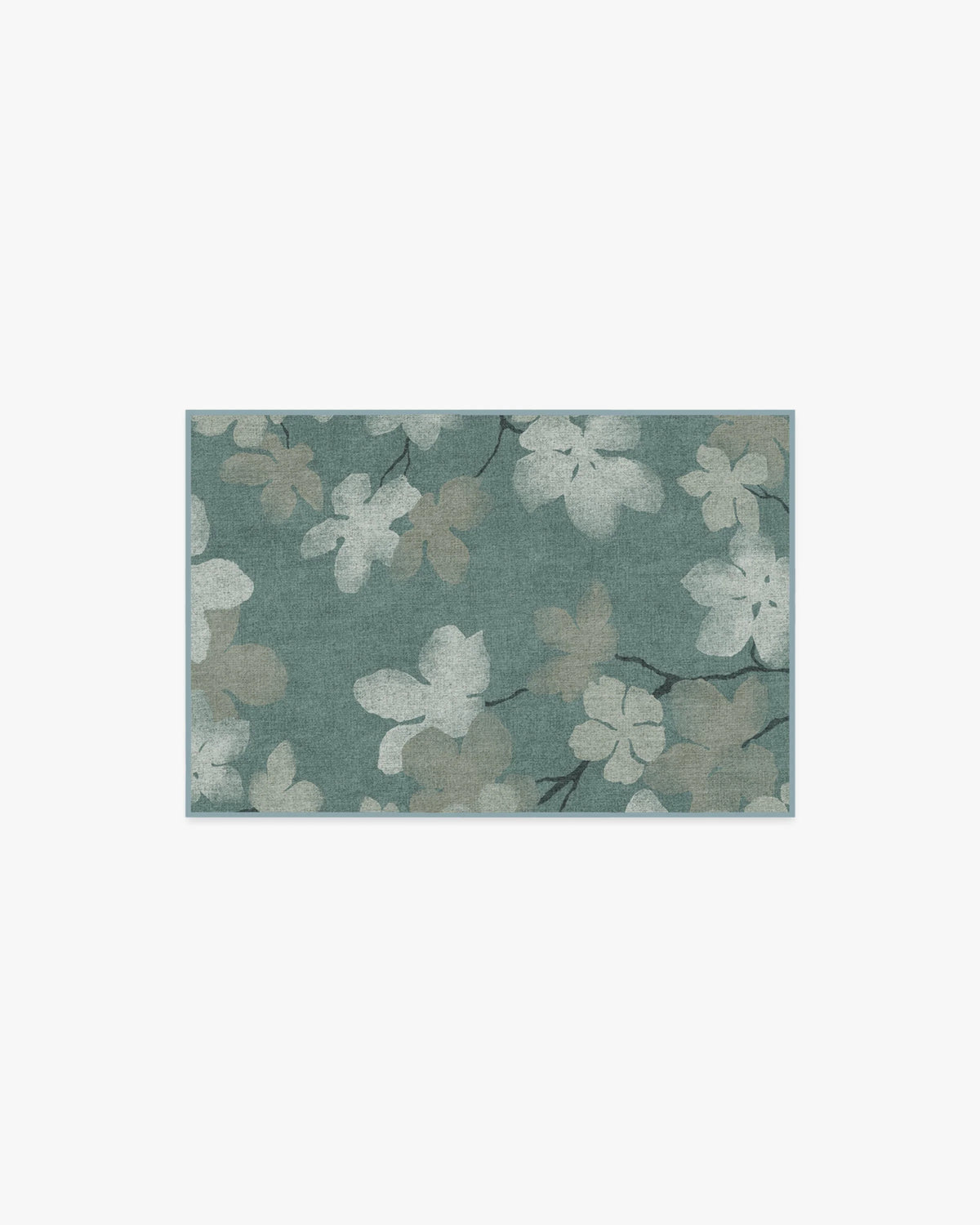Magnolia Teal Flatwoven Rug