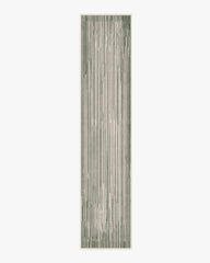 Striated Border Olive Green Rug