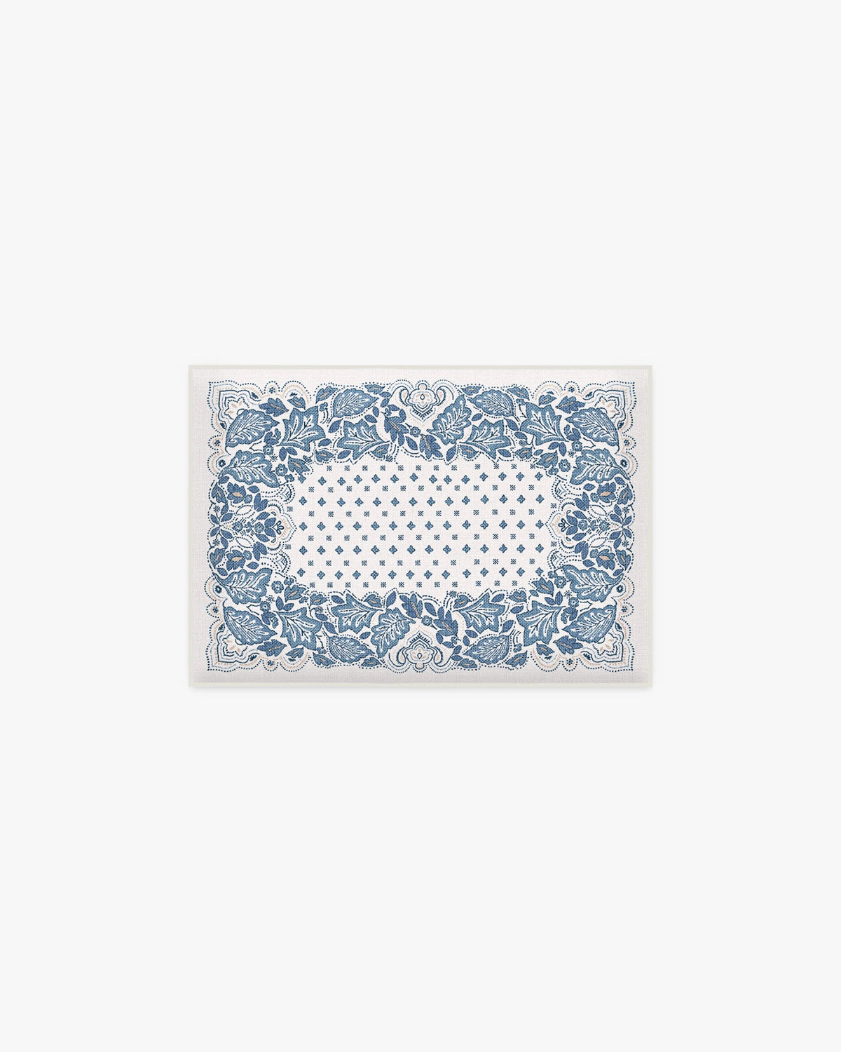 Prato Ivory & Blue Bath Mat