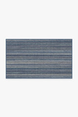 Multi Stripe Blue Flatwoven Rug