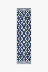 Cleo Trellis Royal Blue Outdoor Rug