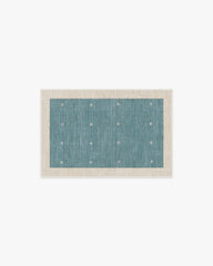 Luna Soft Teal Flatwoven Rug by goop