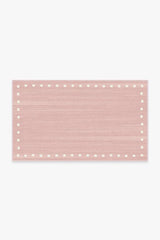 Dot Border Pink Flatwoven Rug
