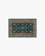 Verena Teal Blue Flatwoven Rug