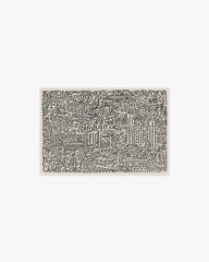 Freestyle Black & Ivory Flatwoven Rug by Keith Haring